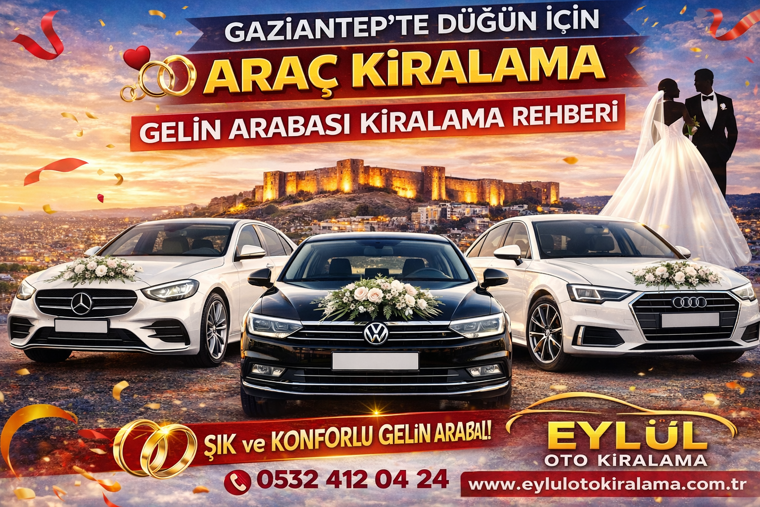 Gaziantep te Düğün İçin Araç Kiralama Rehberi 2026 Güncel